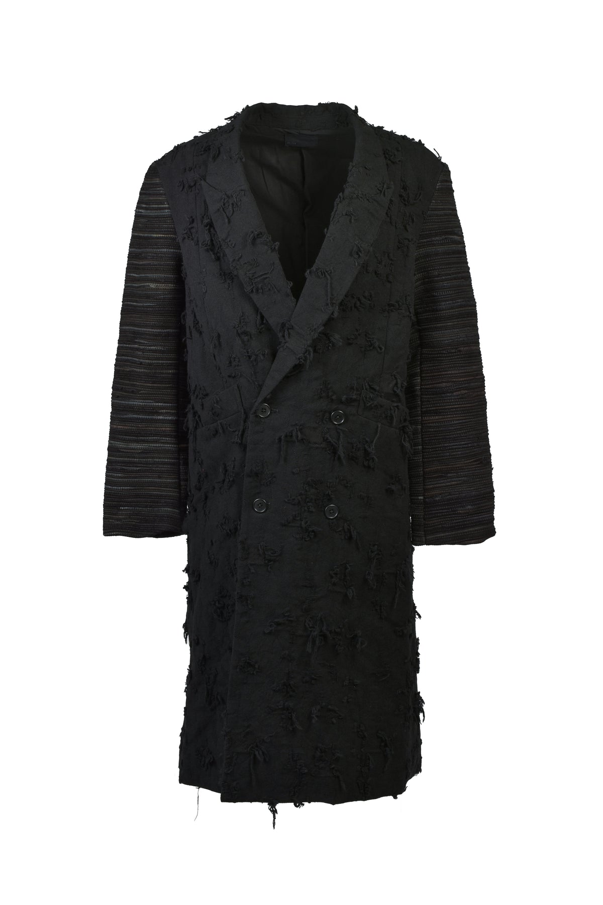 ×T.A.S BORO JACQUARD OFFICER COAT / BLK