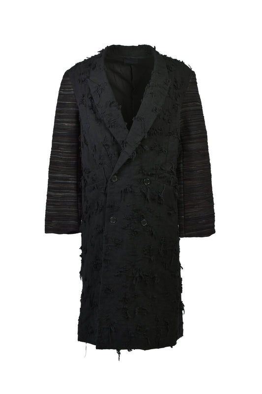 ×T.A.S BORO JACQUARD OFFICER COAT / BLK