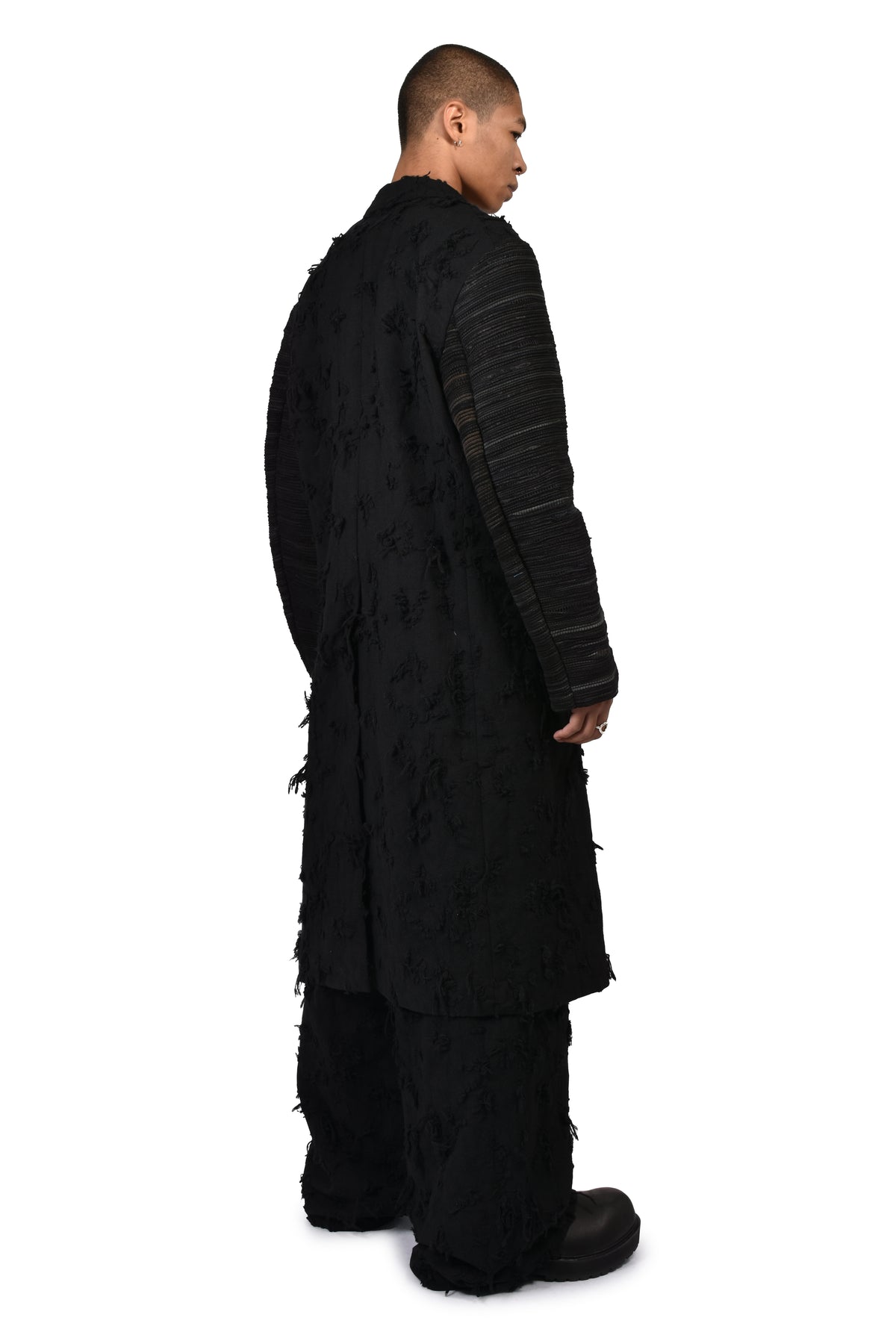 ×T.A.S BORO JACQUARD OFFICER COAT / BLK