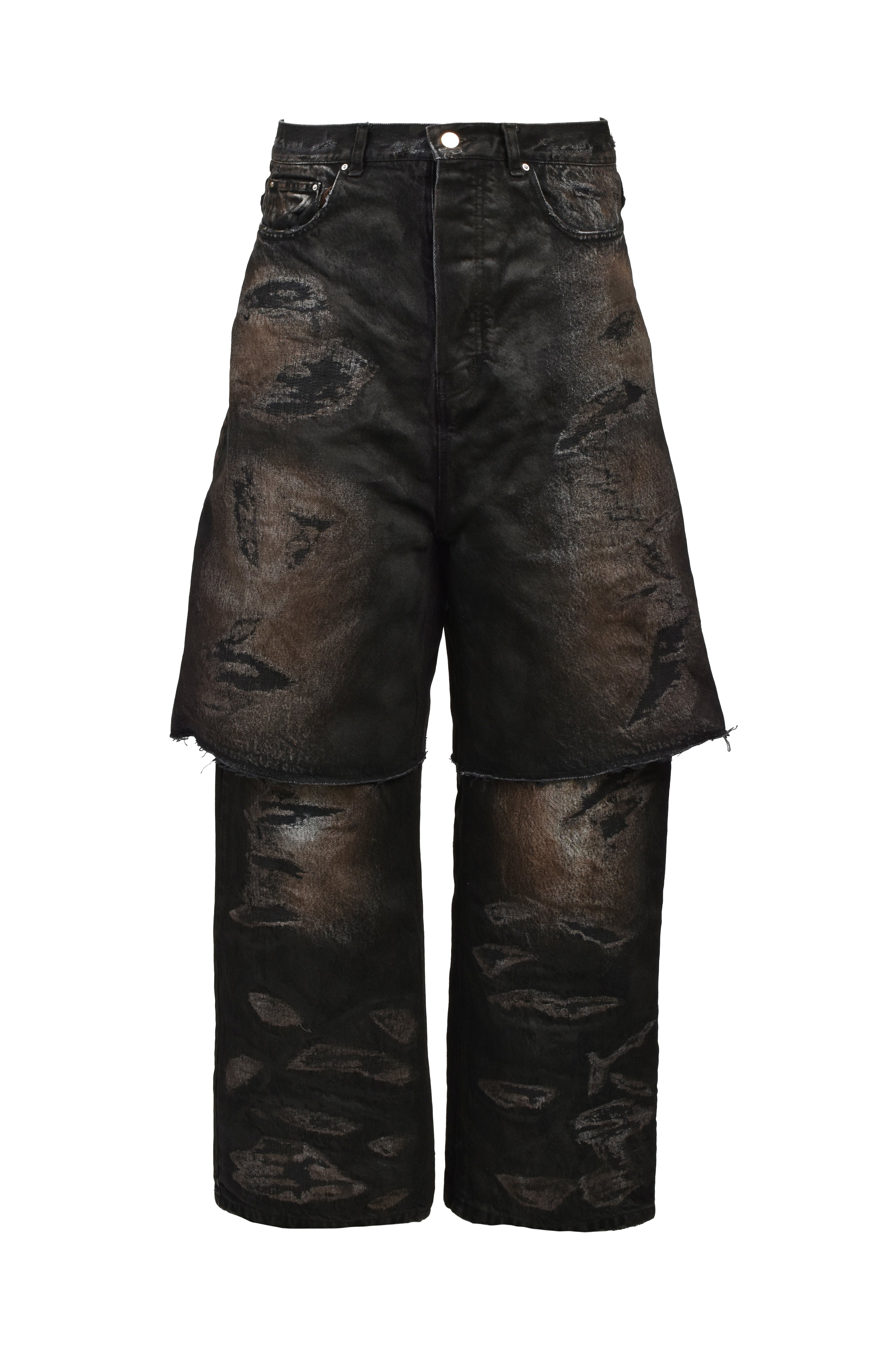 LAYERED BORO JEAN / BLK BRW - FILTH HOMME
