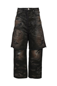 LAYERED BORO JEAN / BLK BRW