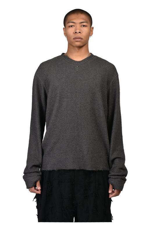 WASHI MIXED CREWNECK / FADED BLK