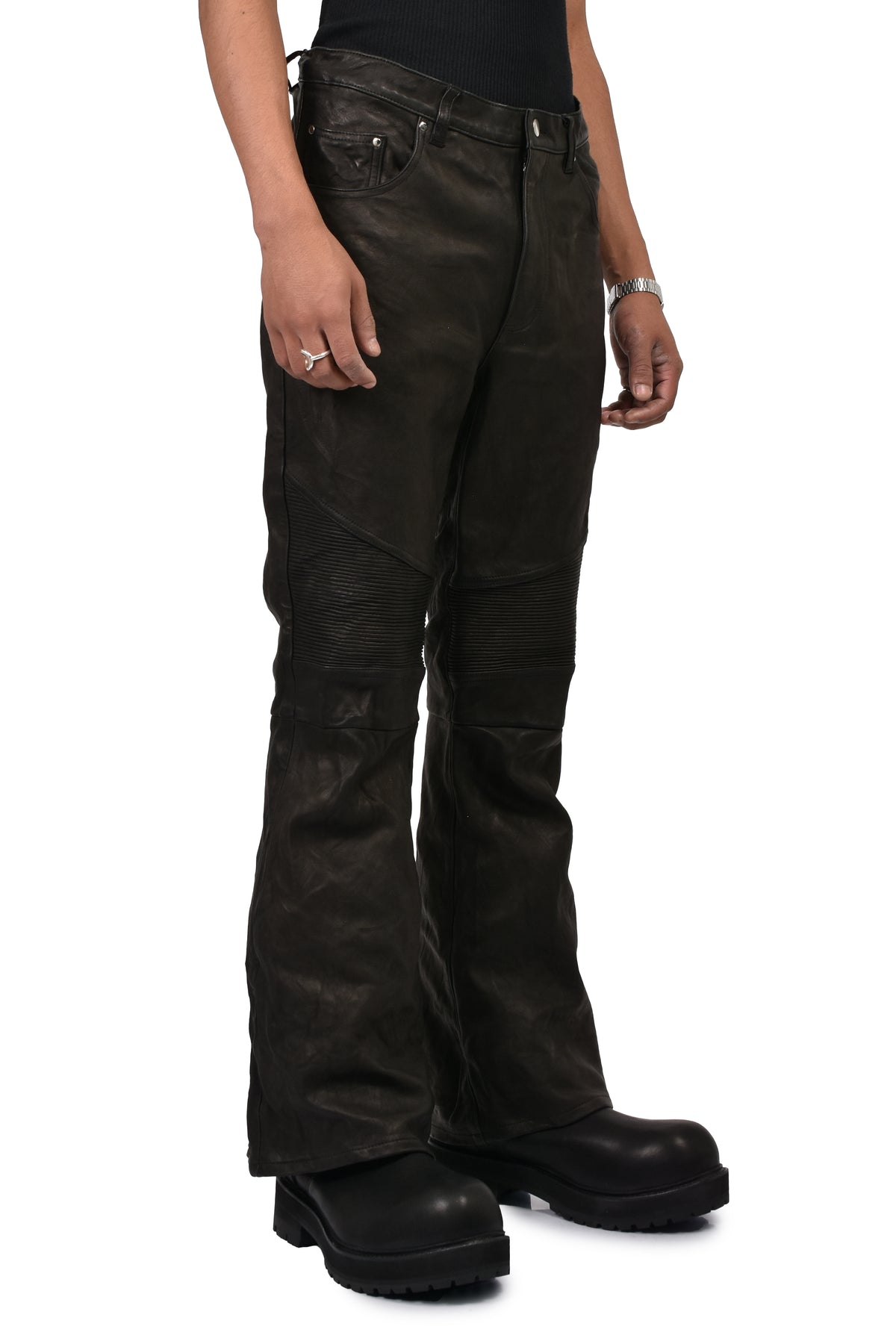 MOTO FLARE TROUSER / BLK