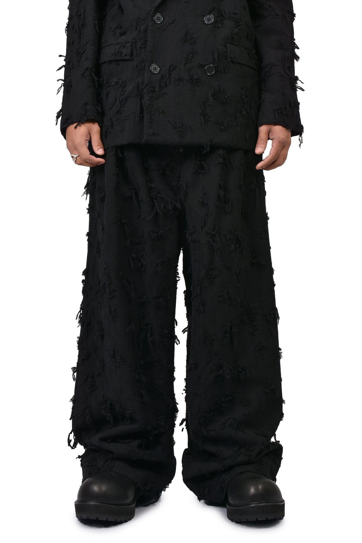 BORO JACQUARD SLACKS / BLK