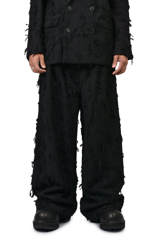 BORO JACQUARD SLACKS / BLK