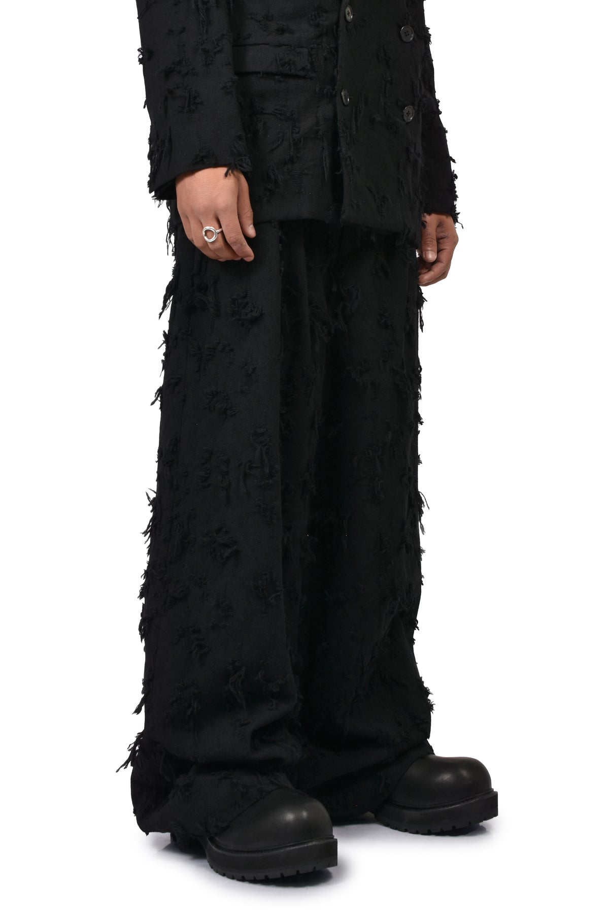 BORO JACQUARD SLACKS / BLK