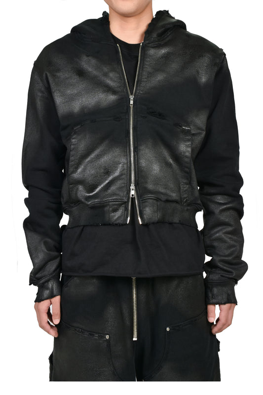 NOIR WAXED FULL ZIP / WAXED BLK