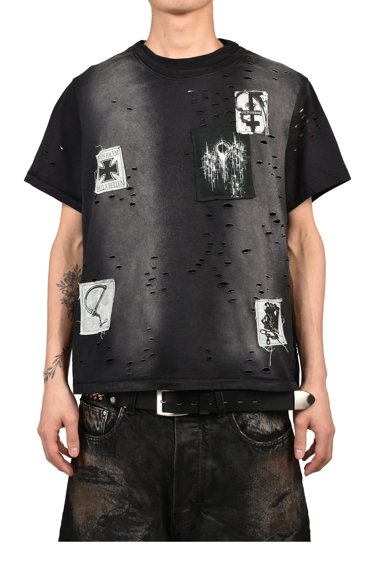 PATCHED DESTROY T-SHIRT / BLK