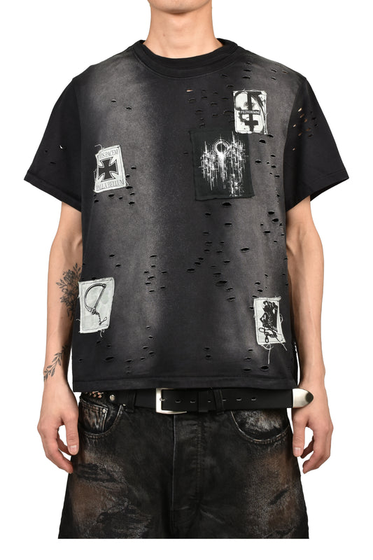 PATCHED DESTROY T-SHIRT / BLK