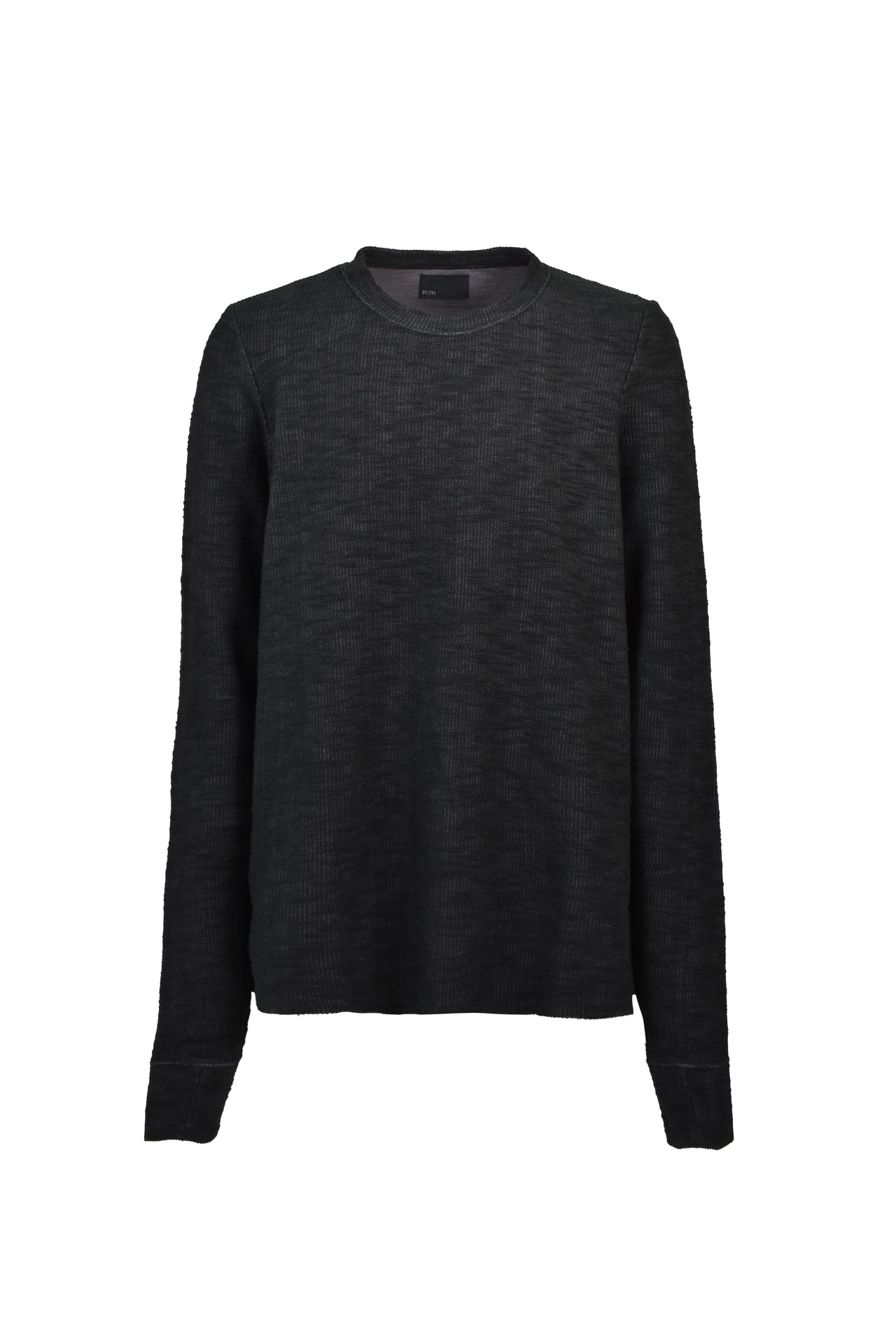 SLAB RIB L/S T / BLK