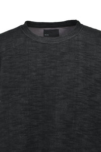 SLAB RIB L/S T / BLK