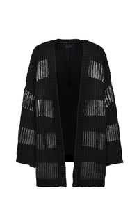 NOIR WAXED MEGA CARDIGAN / WAXED BLK