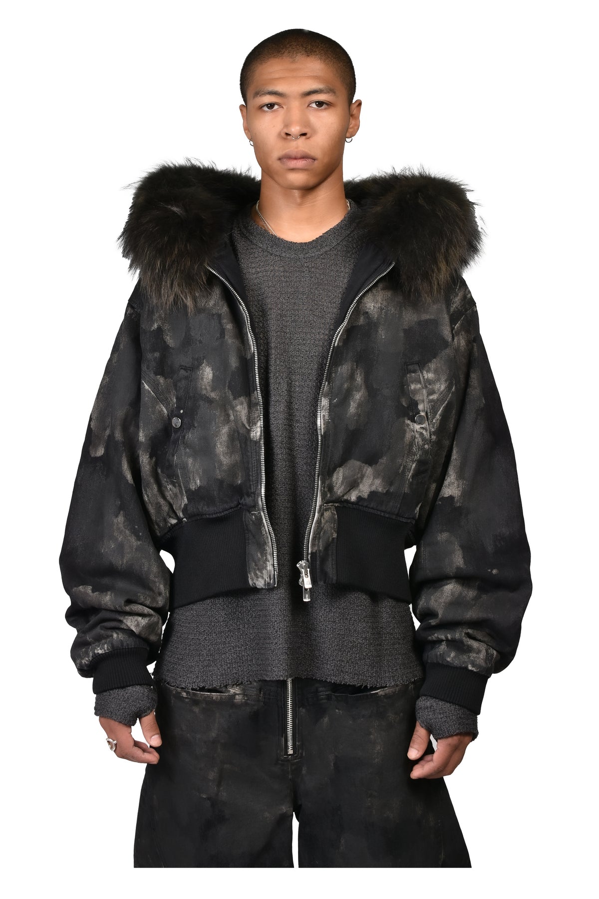 KIEFER WAXED BOMBER / RUST BLK