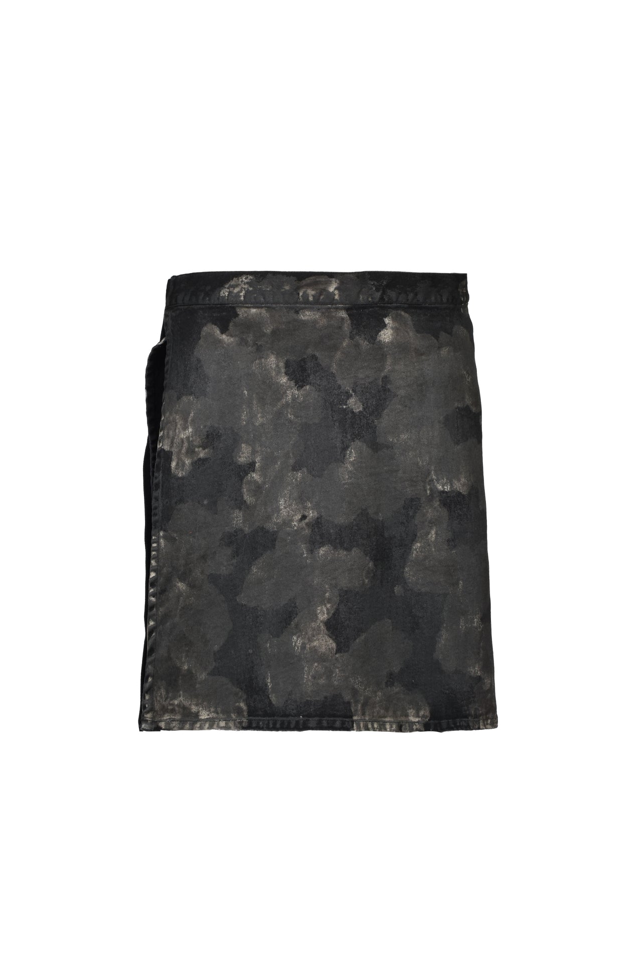 RUSTY WAXED WRAP SKIRT / RUSTY BLK