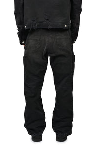 DIRTY DOUBLE KNEE FLARE / FADED BLK