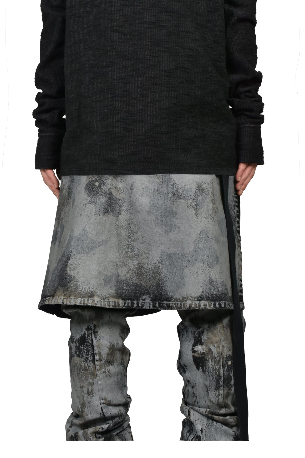 RUSTY WAXED WRAP SKIRT / RUSTY GRY