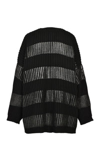 NOIR WAXED MEGA CARDIGAN / WAXED BLK