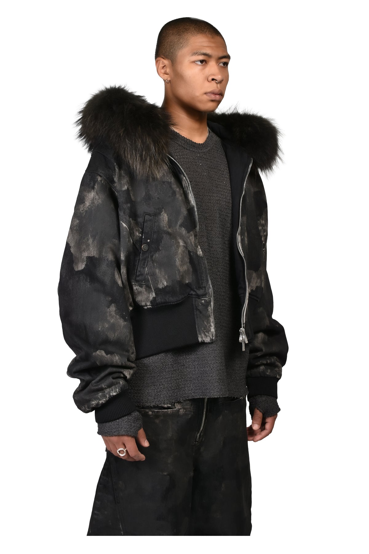 KIEFER WAXED BOMBER / RUST BLK