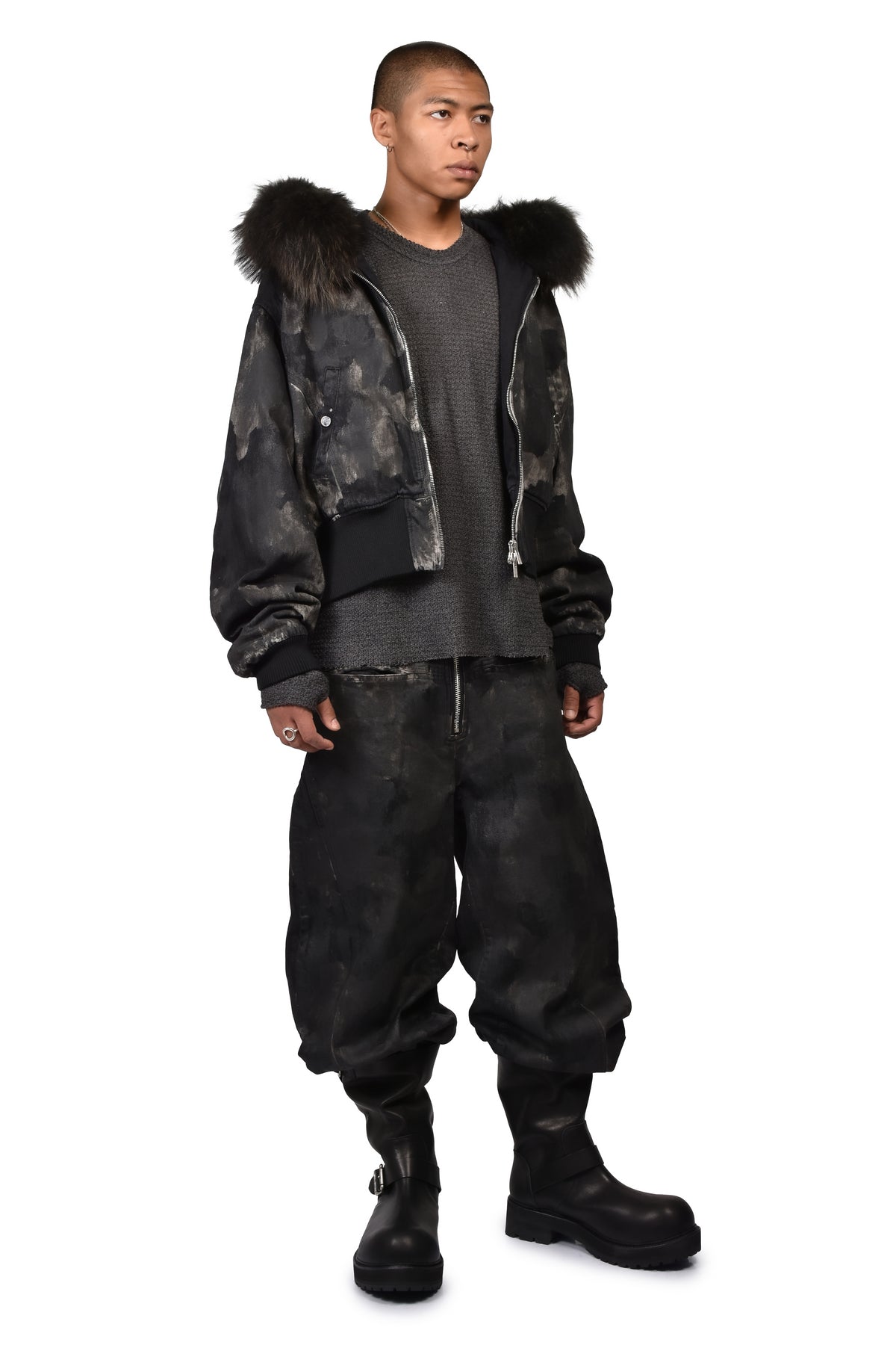 KIEFER WAXED BOMBER / RUST BLK
