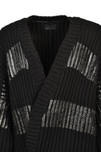 NOIR WAXED MEGA CARDIGAN / WAXED BLK