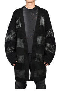 NOIR WAXED MEGA CARDIGAN / WAXED BLK