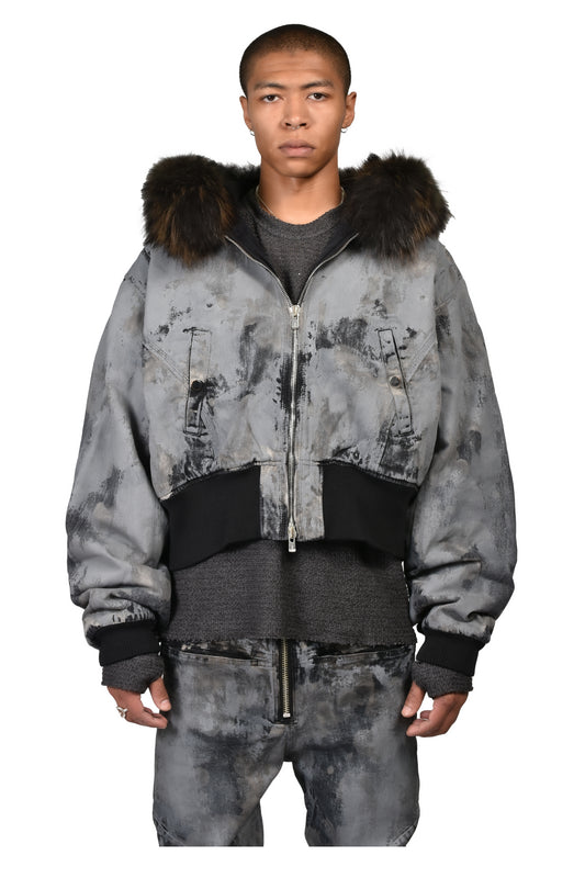 KIEFER WAXED BOMBER / RUST GRY