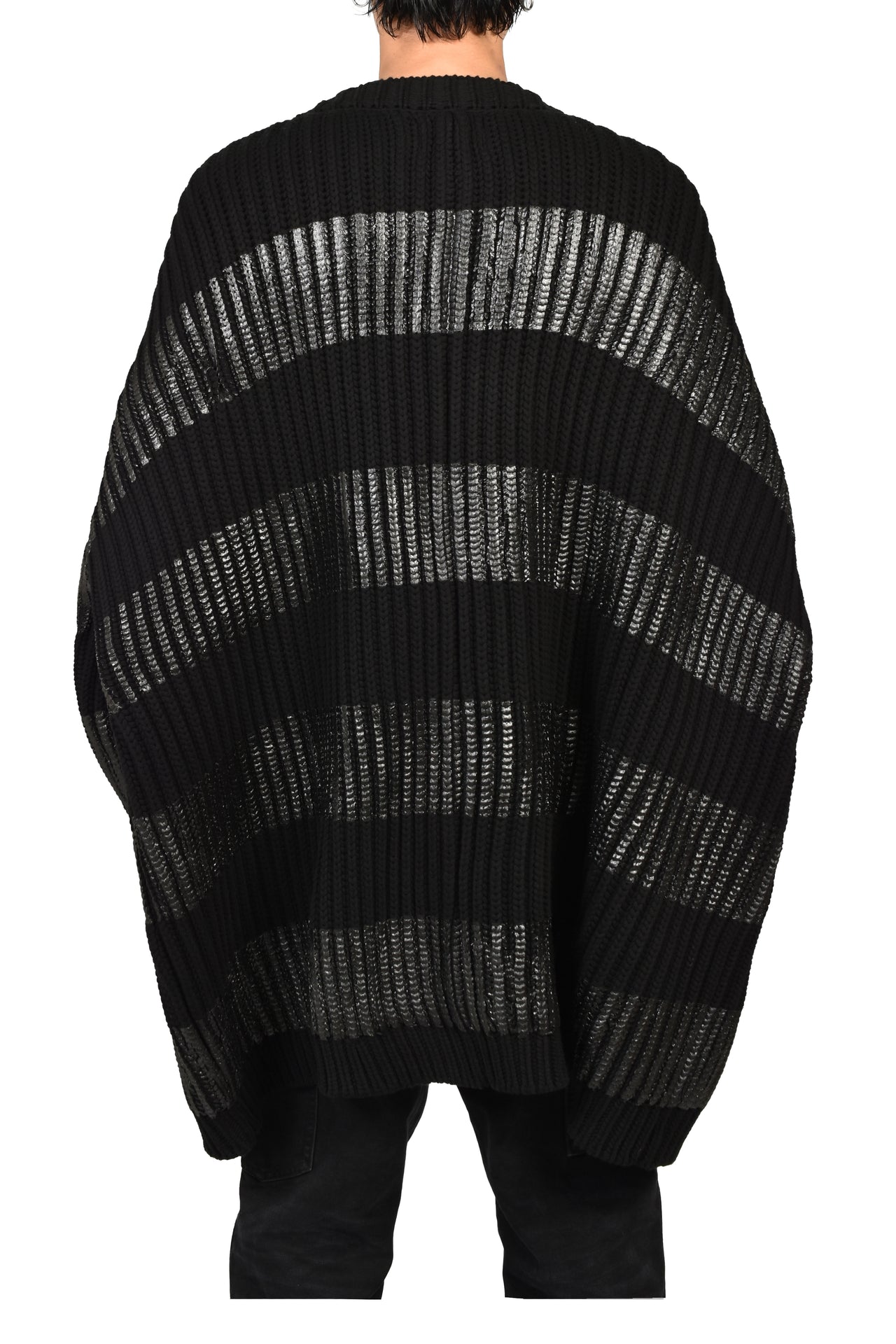 NOIR WAXED MEGA CARDIGAN / WAXED BLK