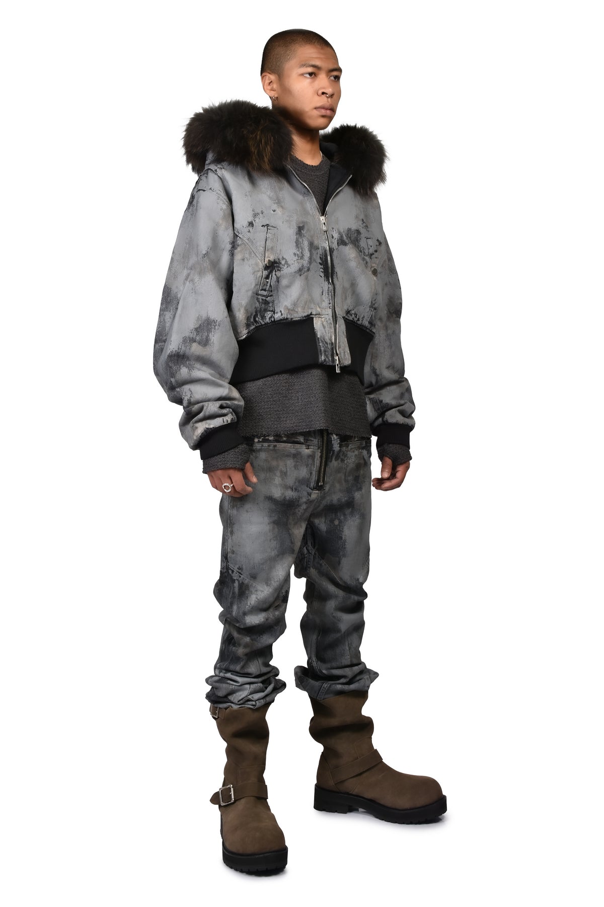 KIEFER WAXED BOMBER / RUST GRY
