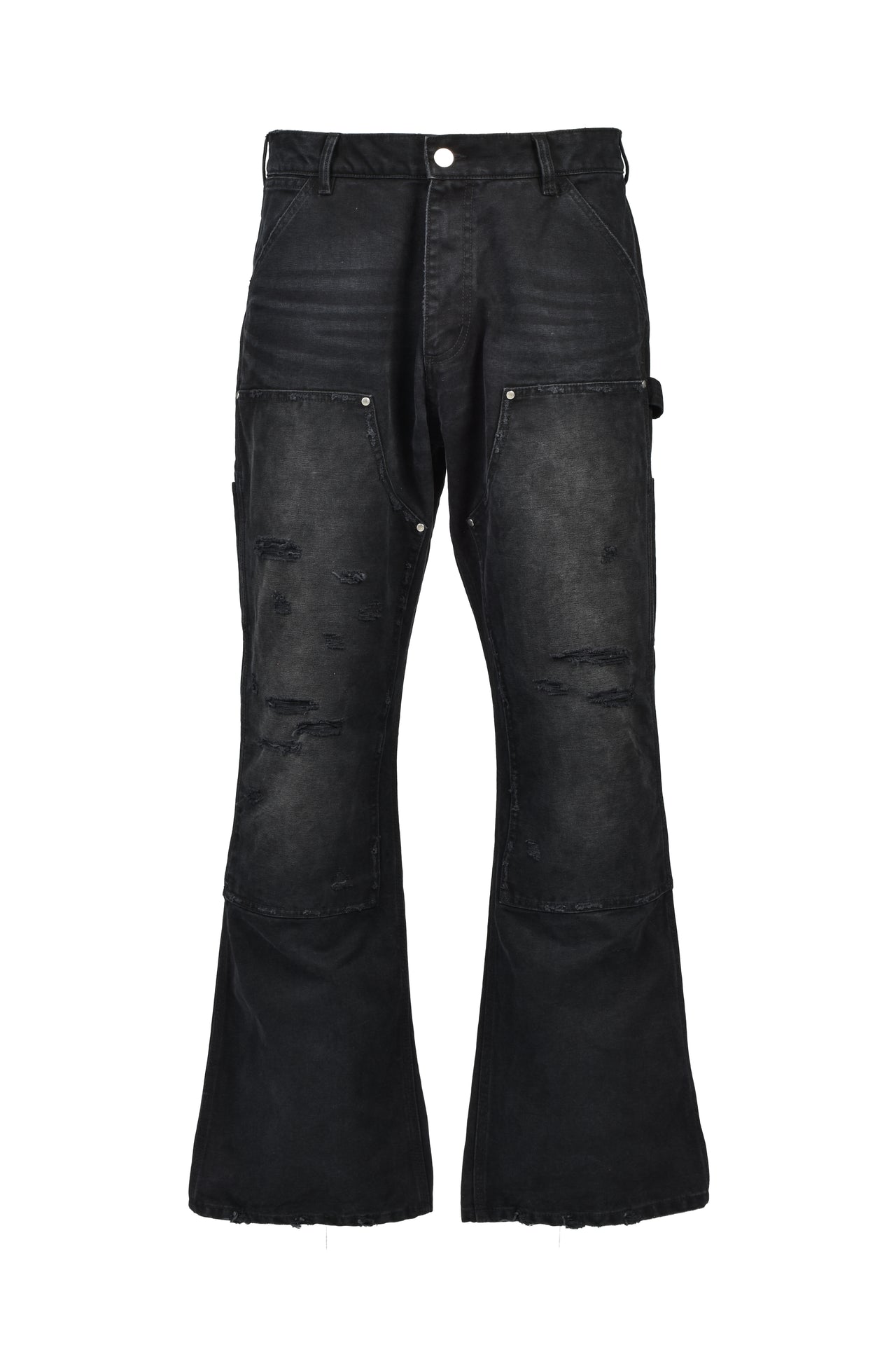 DIRTY DOUBLE KNEE FLARE / FADED BLK