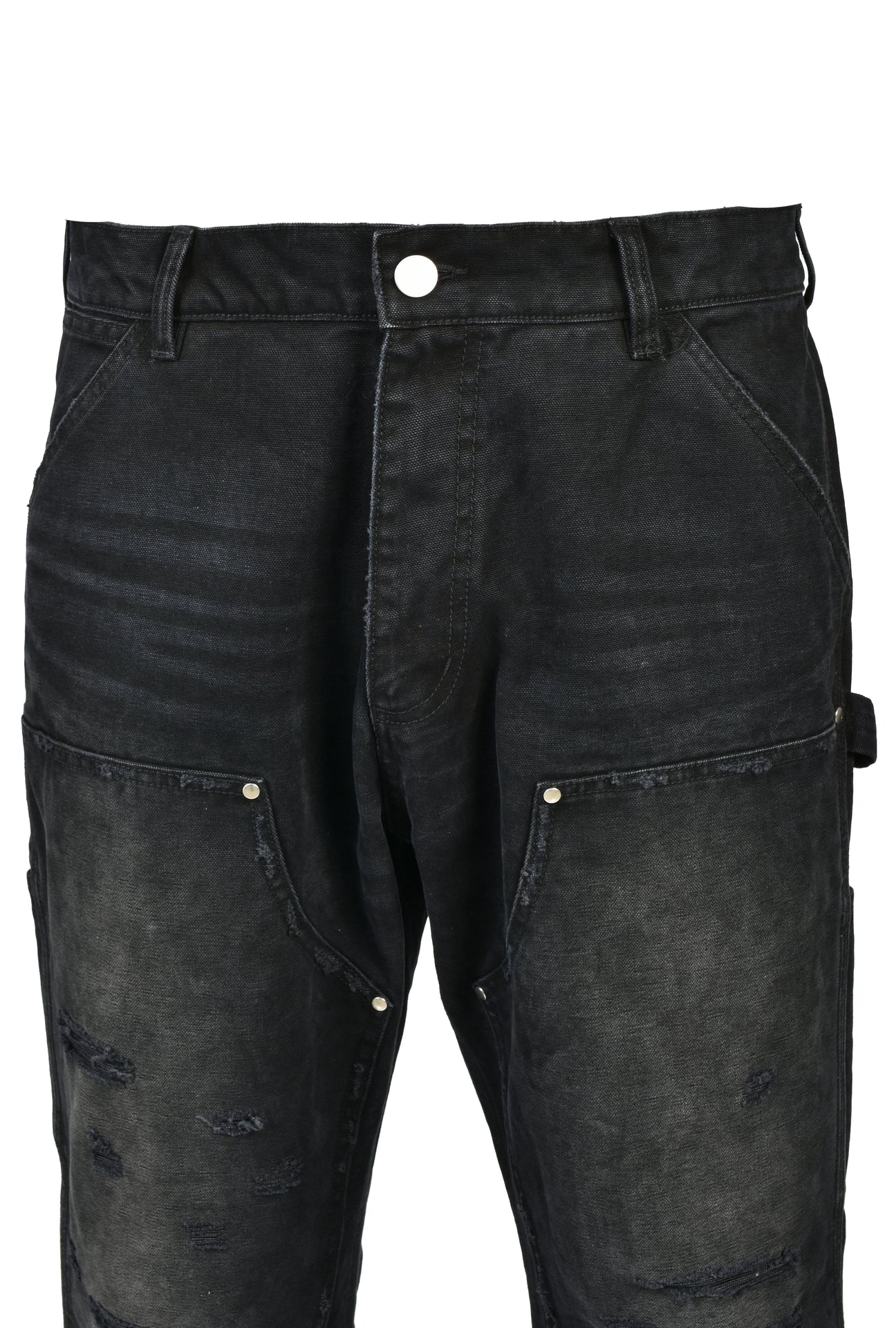 DIRTY DOUBLE KNEE FLARE / FADED BLK