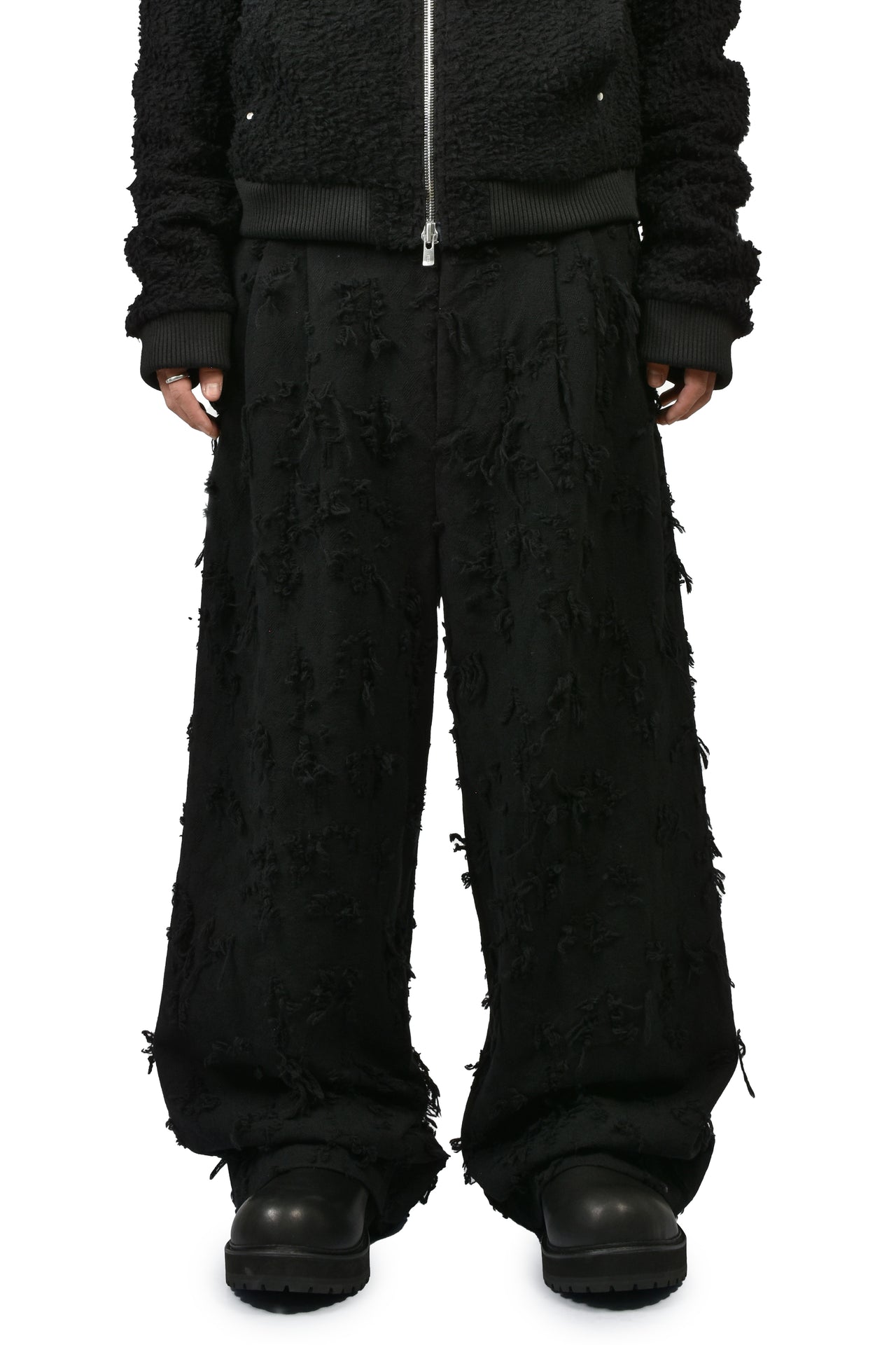 BORO JACQUARD SLACKS / BLK