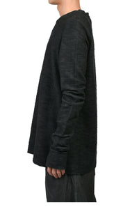 SLAB RIB L/S T / BLK
