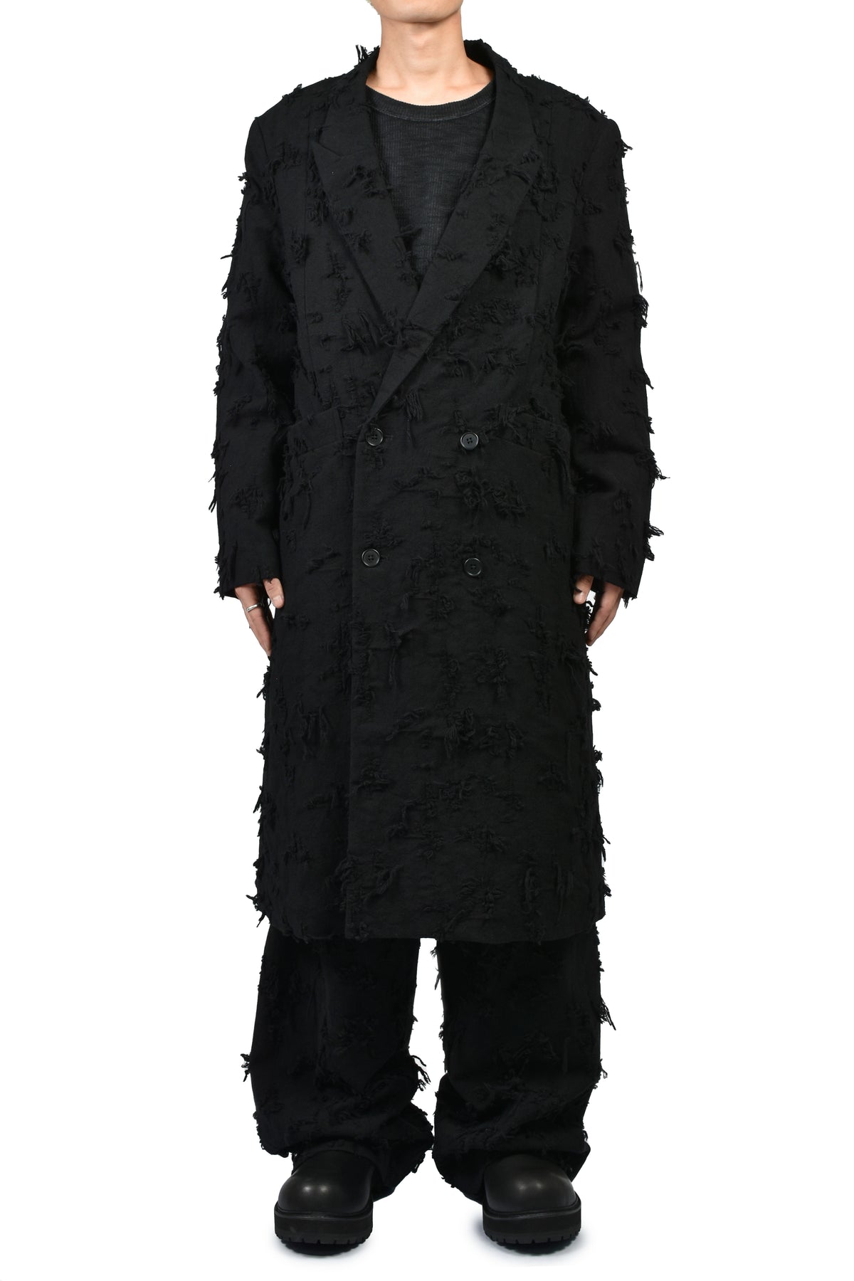 BORO JACQUARD OFFICER COAT / BLK