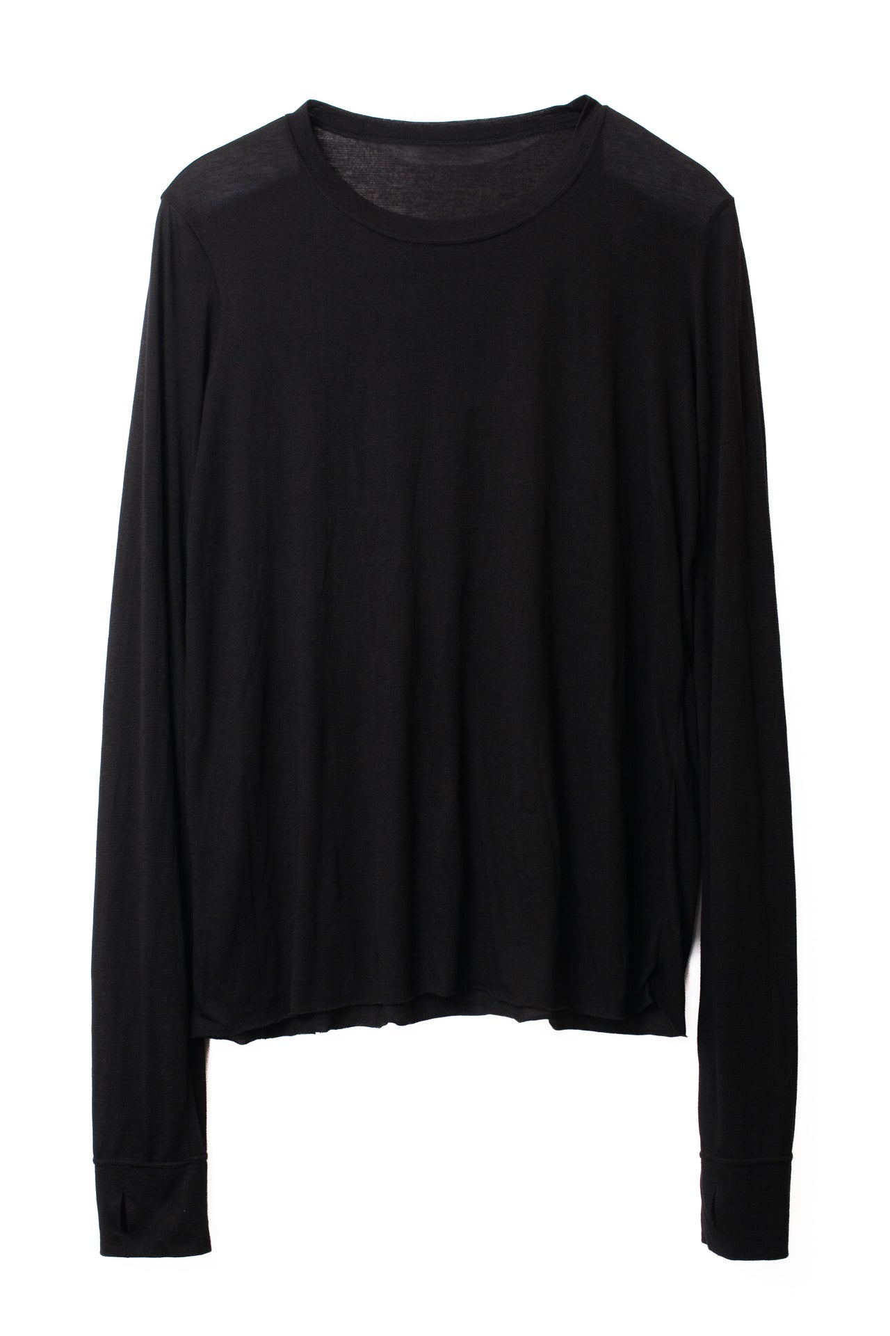 SHADOW BORDER L/S T-SHIRT / BLK