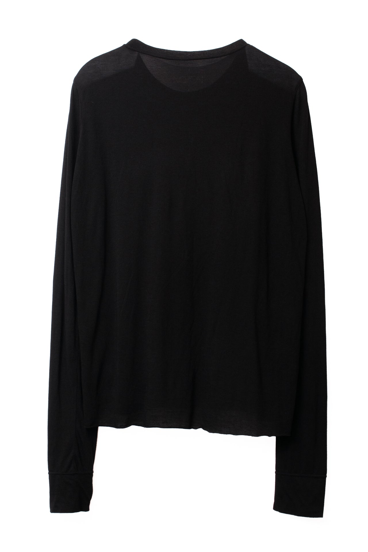 SHADOW BORDER L/S T-SHIRT / BLK