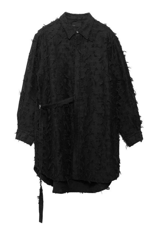 EXTEND JACQUARD DRESS SHIRT / BLK