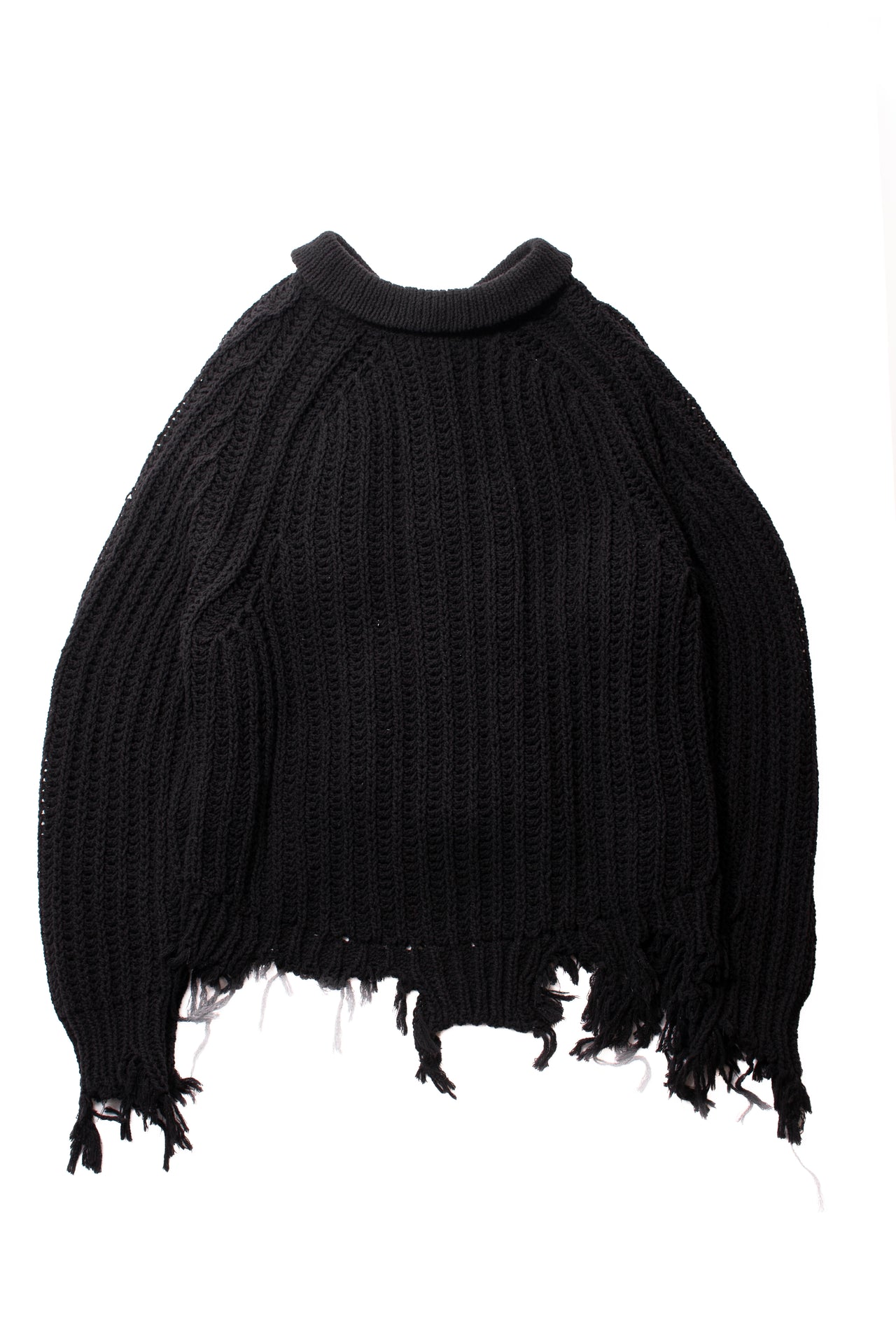 BUTTON UP KNIT JKT / BLK