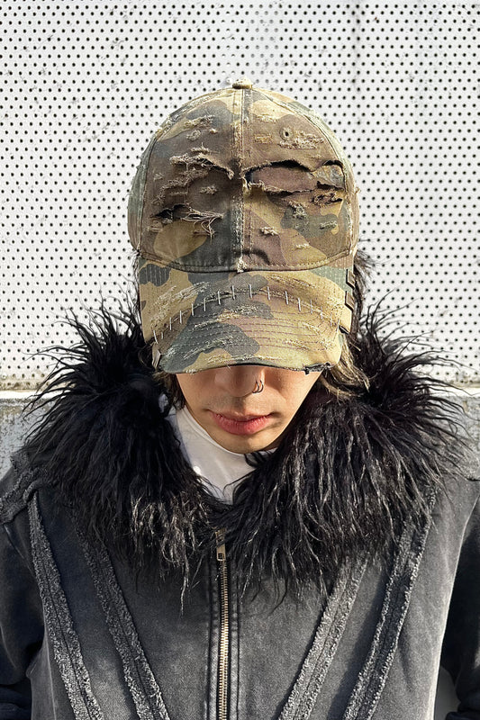 DISTRESSED CAMO CAP / DIRTY CAMO