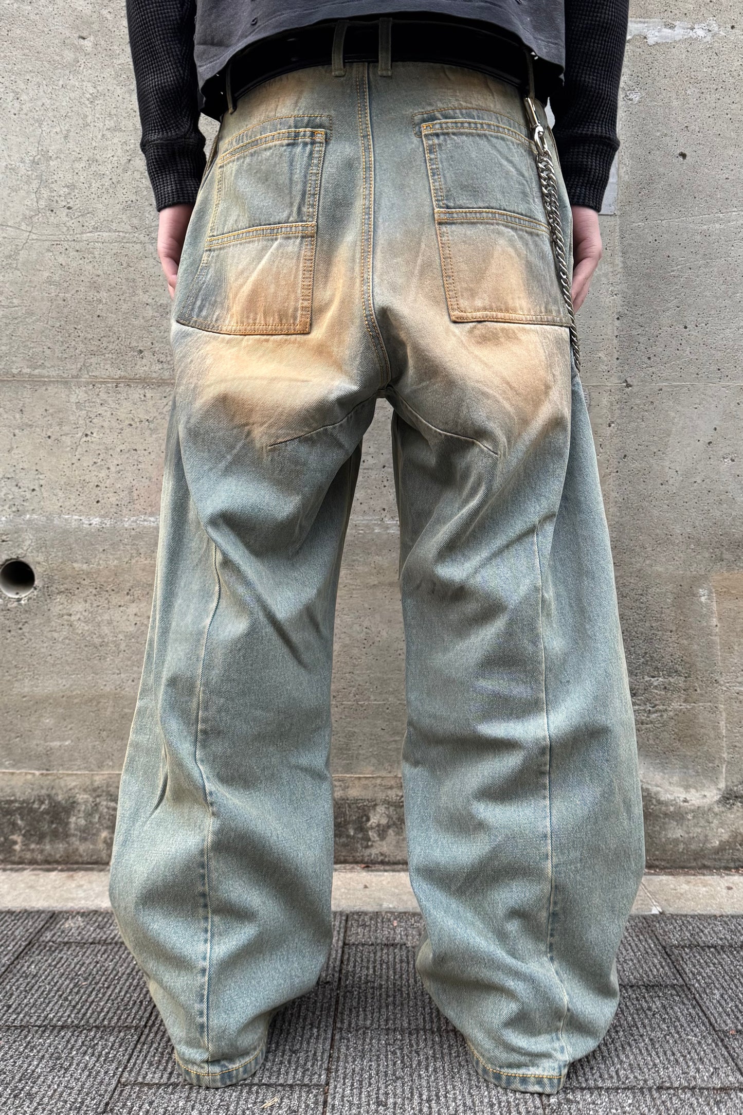 FRONT ZIP BAGGY DENIM / DIRTY INDIGO