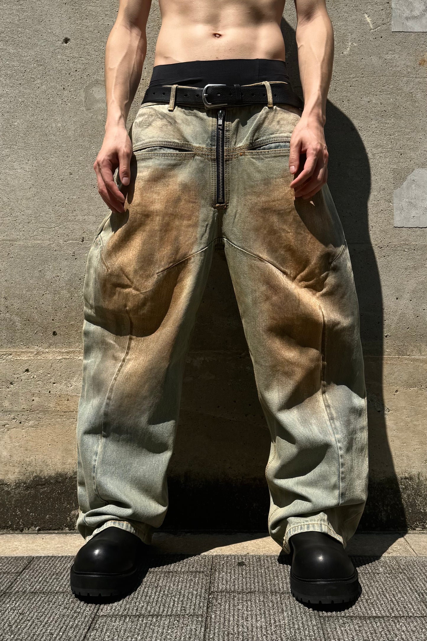 FRONT ZIP BAGGY JEAN V2 / VINTAGE INDIGO