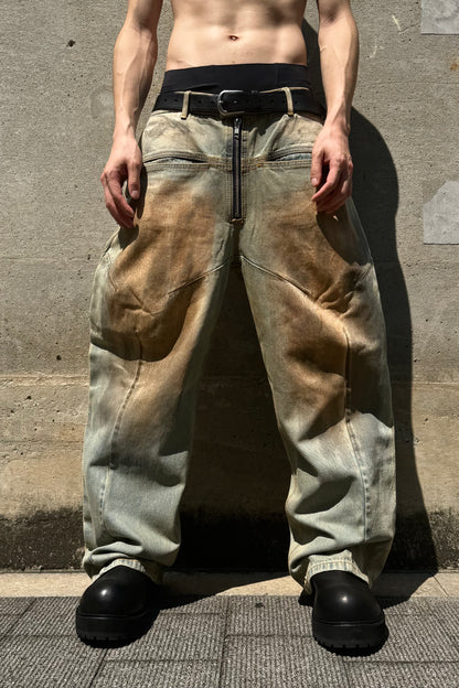 FRONT ZIP BAGGY JEAN V2 / VINTAGE INDIGO