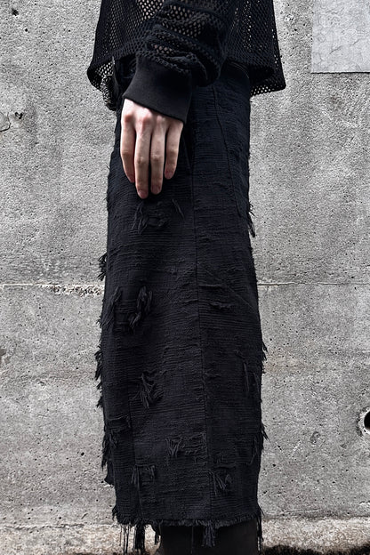 BORO JACQUARD BAGGY SHORTS (feat.MINUS) / BLACK