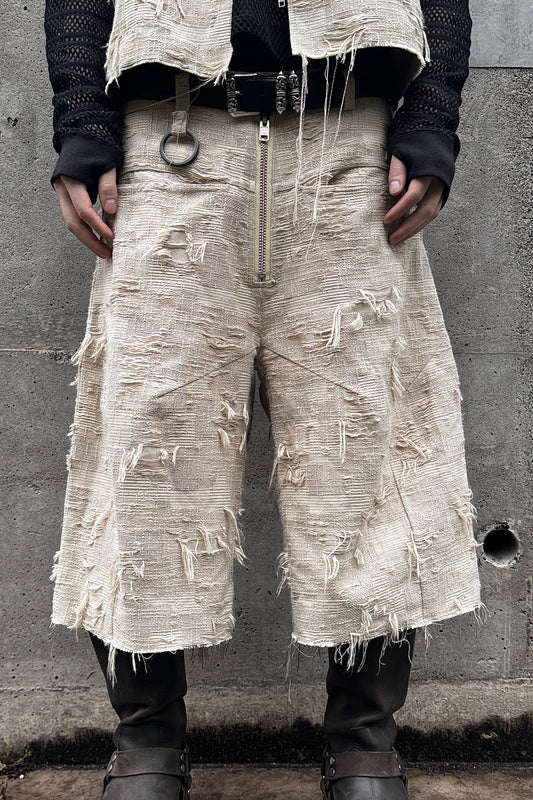 BORO JACQUARD BAGGY SHORTS (feat.MINUS) / DUSTY BEIGE
