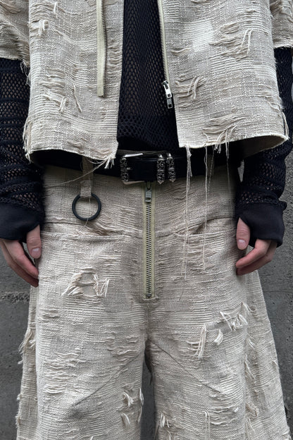 BORO JACQUARD BAGGY SHORTS (feat.MINUS) / DUSTY BEIGE
