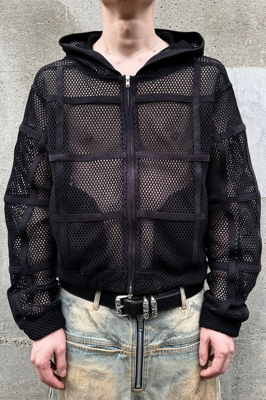PRISONER MESH ZIP UP HOODIE