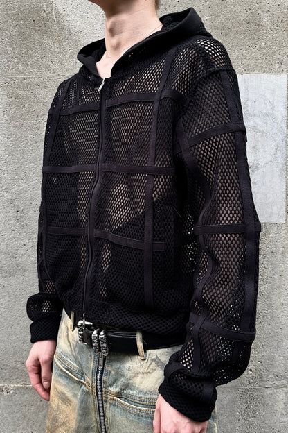 PRISONER MESH ZIP UP HOODIE