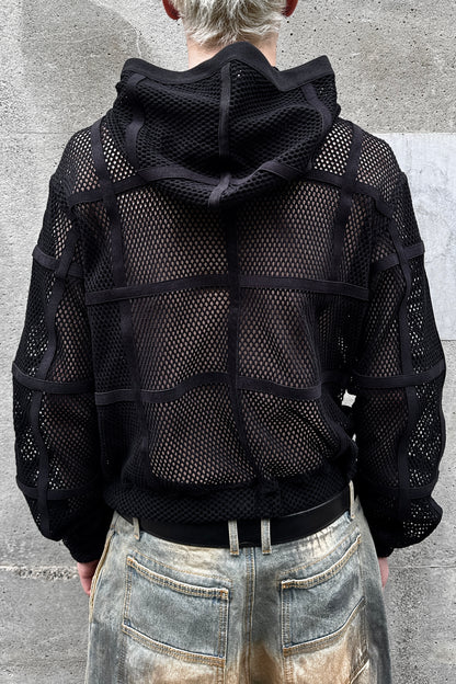 PRISONER MESH ZIP UP HOODIE