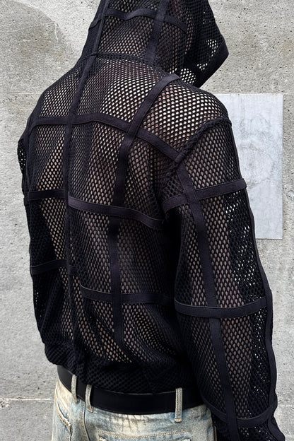 PRISONER MESH ZIP UP HOODIE