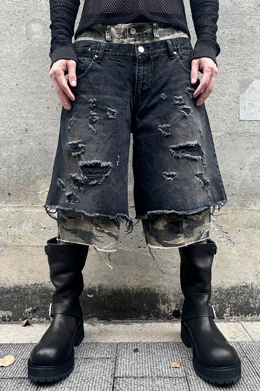 DOUBLE LAYERED BAGGY SHORTS